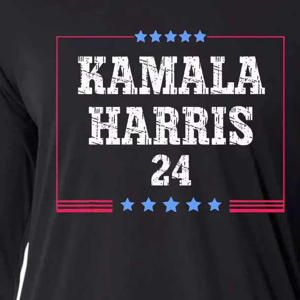 Kamala Harris 2024 Presidential Election Campaign Retro Cooling Performance Long Sleeve Crew