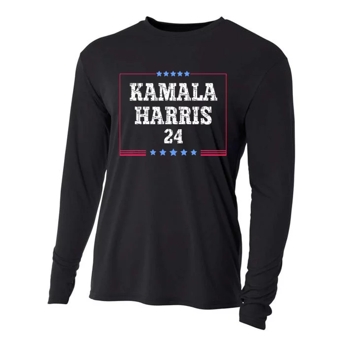 Kamala Harris 2024 Presidential Election Campaign Retro Cooling Performance Long Sleeve Crew