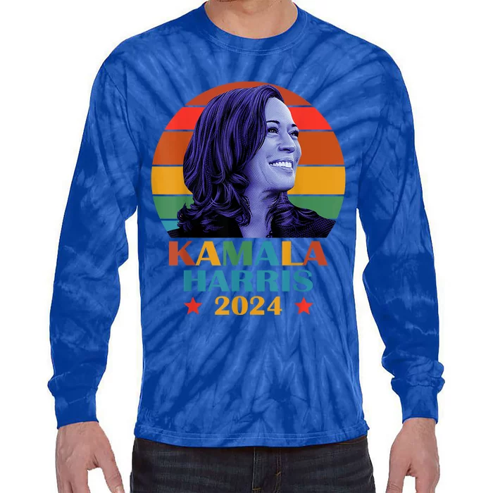 Kamala Harris 2024 Vote President Kamala Election 2024 Tie-Dye Long Sleeve Shirt