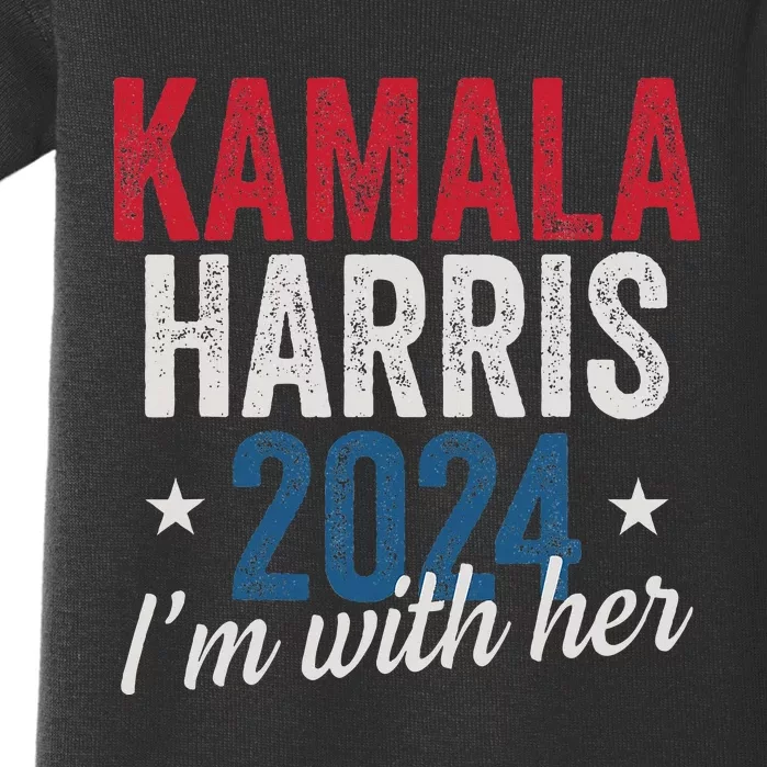 Kamala Harris 2024 Support IM With Her Kamala Harris 2024 Baby Bodysuit