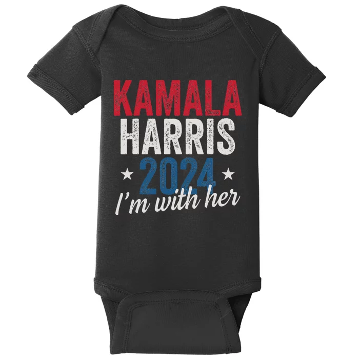 Kamala Harris 2024 Support IM With Her Kamala Harris 2024 Baby Bodysuit