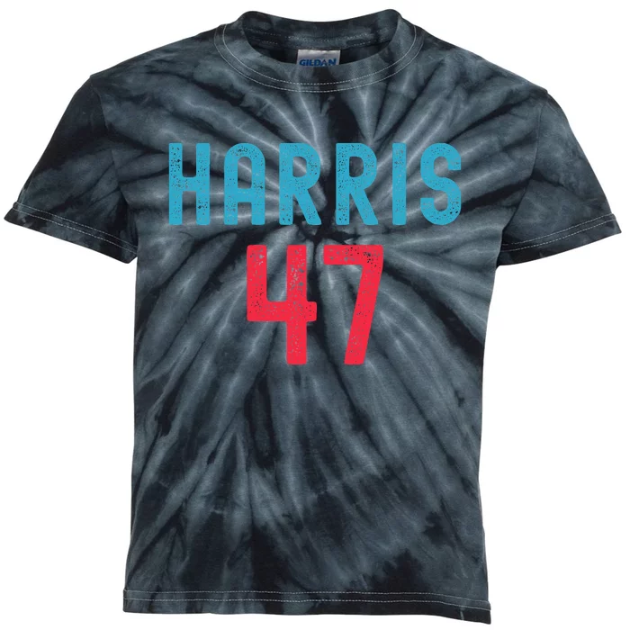 Kamala Harris 2024 Kamala For President Kids Tie-Dye T-Shirt