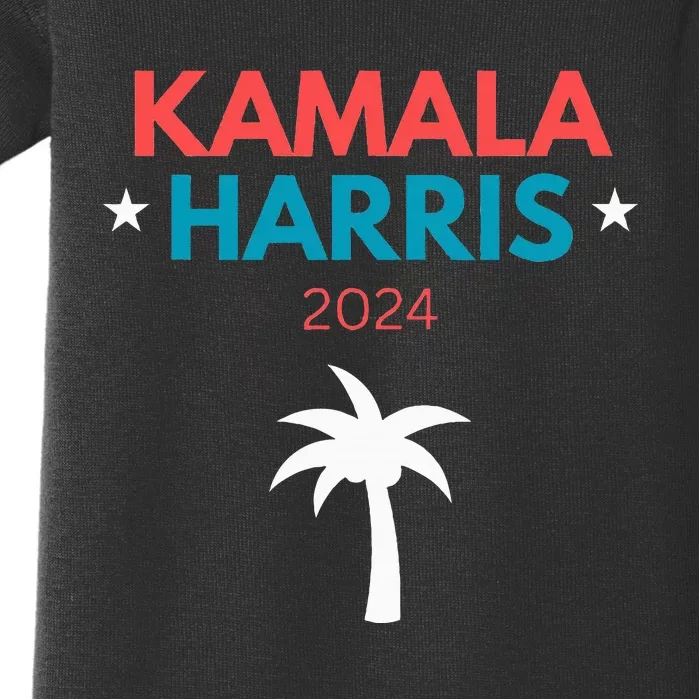 Kamala Harris 2024 Us Election Coconut Funny Meme Design Baby Bodysuit