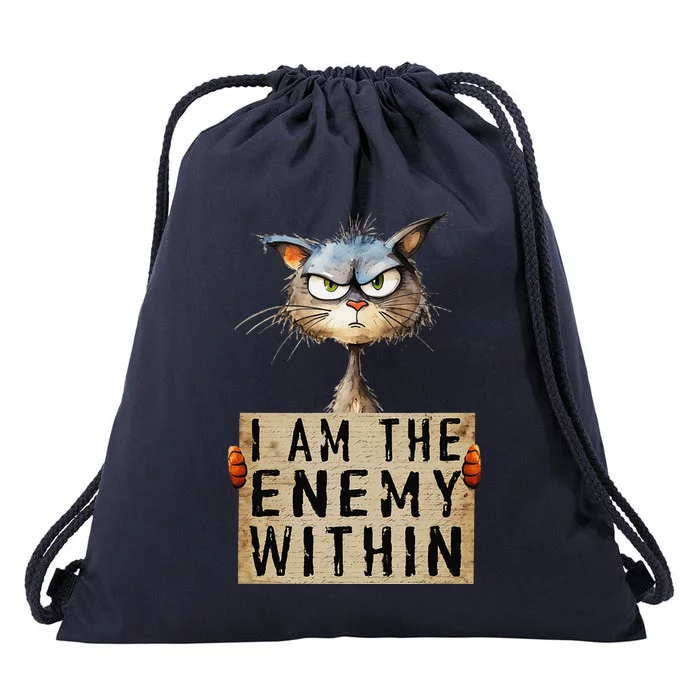 Kamala Harris 2024 I Am The Enemy Within For Women Drawstring Bag