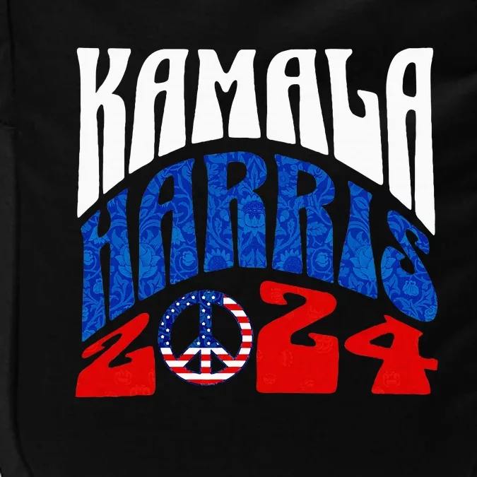 Kamala Harris 2024 Vote Peace Retro Groovy President Women Impact Tech Backpack