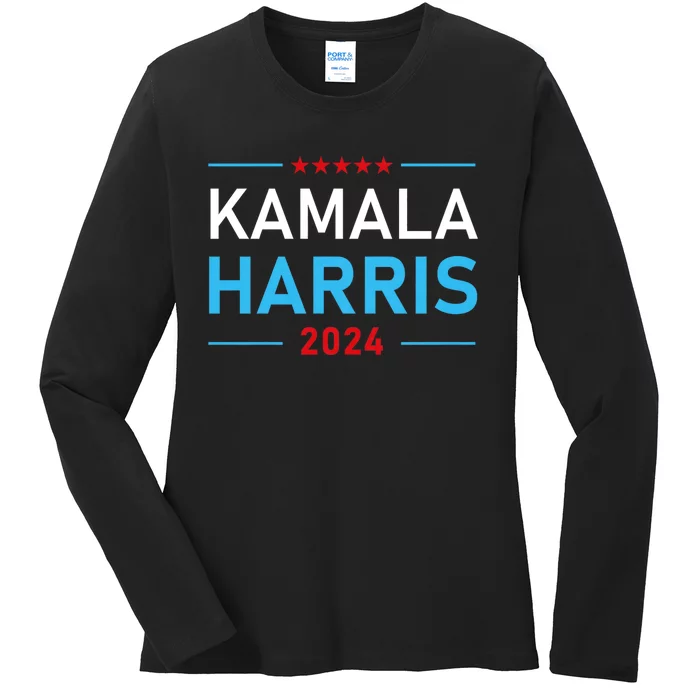 Kamala Harris 2024 Presidential Election Campaign Ladies Long Sleeve Shirt