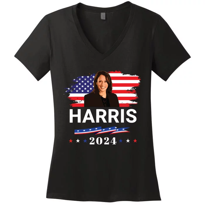 Kamala Harris 2024 Kamala Harris For President 2024 Women's V-Neck T-Shirt