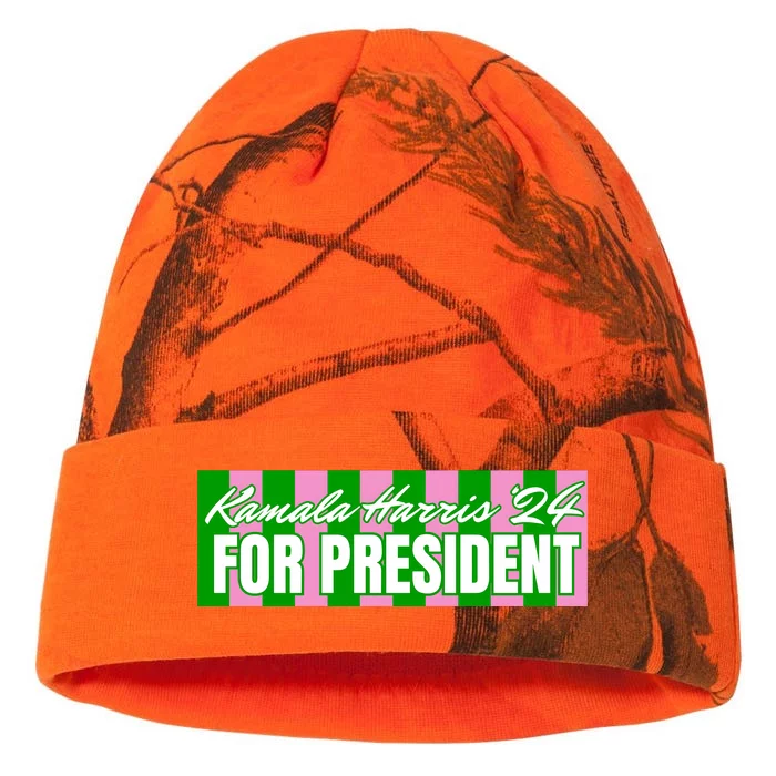 Kamala Harris 24 For President Kati - 12in Camo Beanie