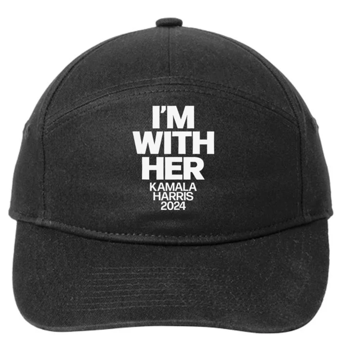 Kamala Harris 2024 Support Im With Her Kamala Harris 2024 7-Panel Snapback Hat