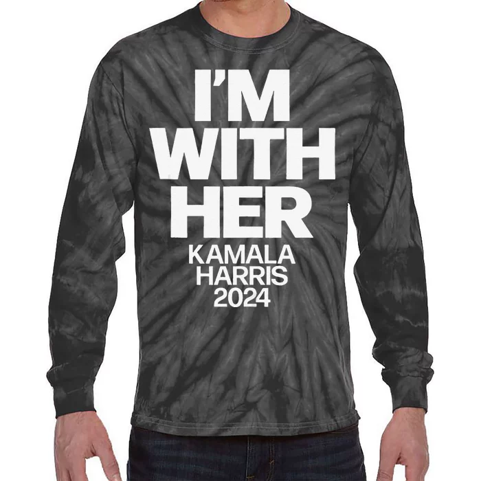 Kamala Harris 2024 Support Im With Her Kamala Harris 2024 Tie-Dye Long Sleeve Shirt