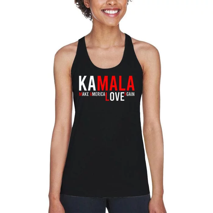 Kamala Harris 2024 For President Make America Love Again Women's Racerback Tank