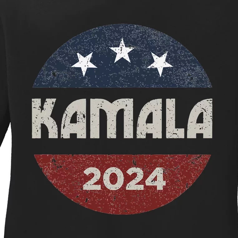 Kamala Harris 2024 For President Campaign Ladies Long Sleeve Shirt