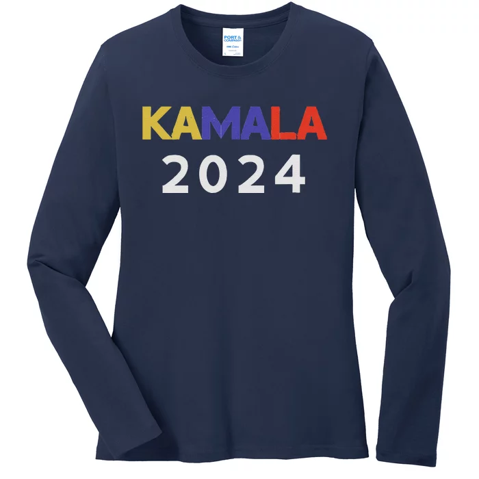 Kamala Harris 2024 For President Ladies Long Sleeve Shirt