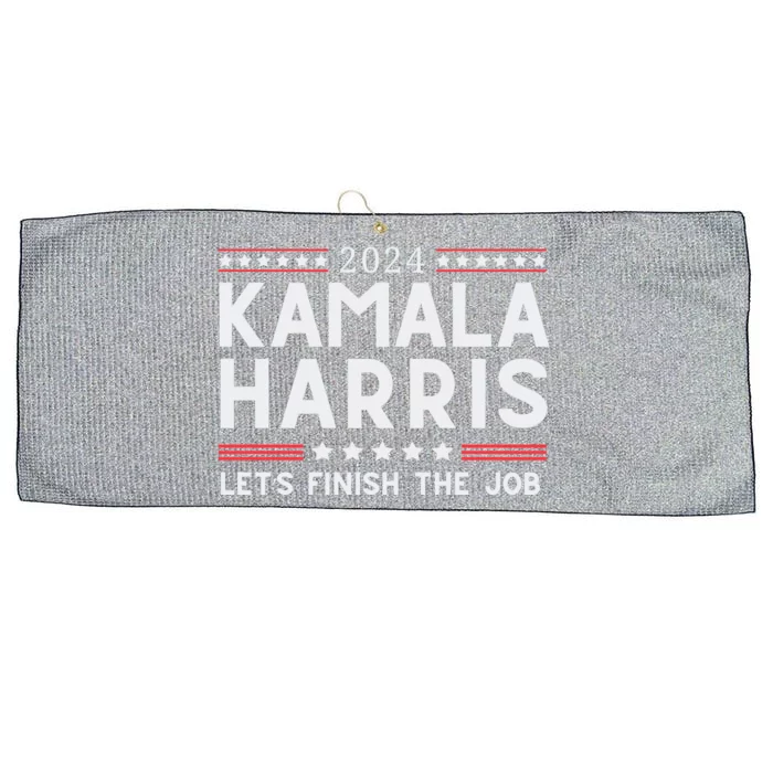 Kamala Harris 2024 Finish The Job Large Microfiber Waffle Golf Towel