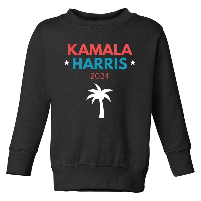 Kamala Harris 2024 Us Election Coconut Funny Meme Design Toddler Sweatshirt