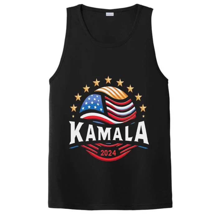 Kamala Harris 2024 President Campaign White Dudes Performance Tank