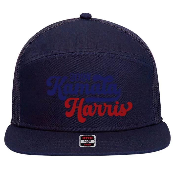 Kamala Harris 47 President Vice President Harris 7 Panel Mesh Trucker Snapback Hat