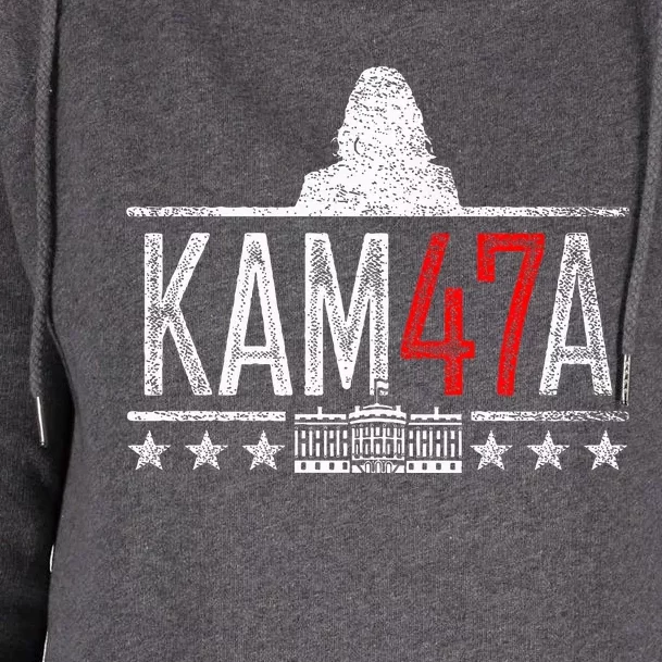 Kamala Harris 47 Madam President 2024 Political Womens Funnel Neck Pullover Hood