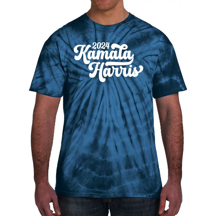 Kamala Harris 47 Feminine Script Tie-Dye T-Shirt