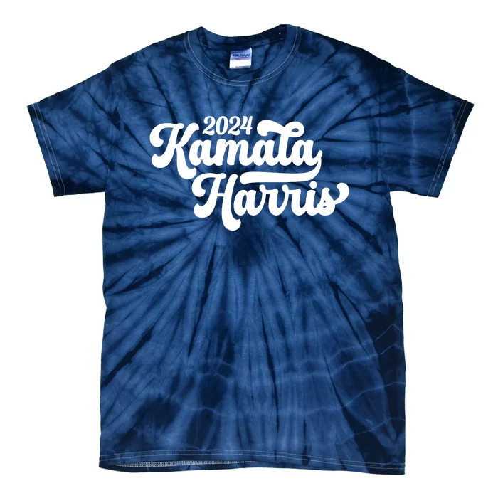 Kamala Harris 47 Feminine Script Tie-Dye T-Shirt