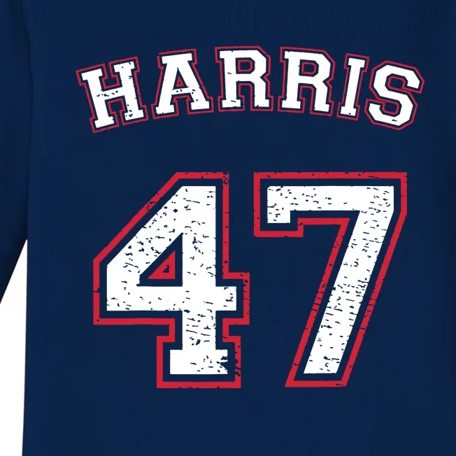 Kamala Harris 47 Baby Long Sleeve Bodysuit