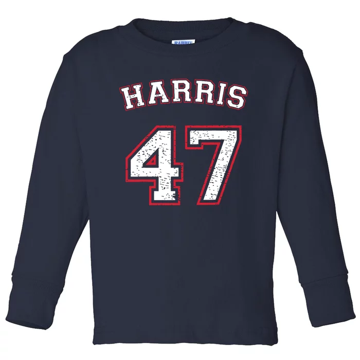 Kamala Harris 47 Toddler Long Sleeve Shirt