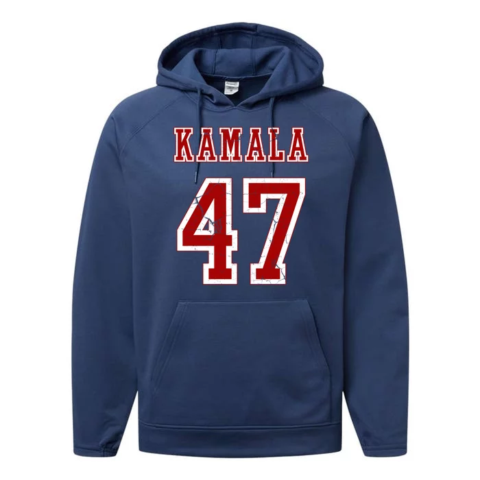 Kamala Harris 47 2024 Election Vintage Performance Fleece Hoodie