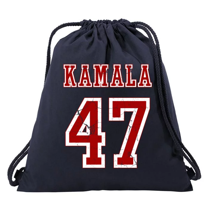 Kamala Harris 47 2024 Election Vintage Drawstring Bag