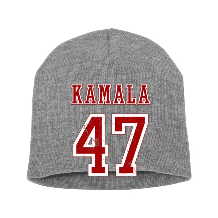 Kamala Harris 47 2024 Election Vintage Short Acrylic Beanie