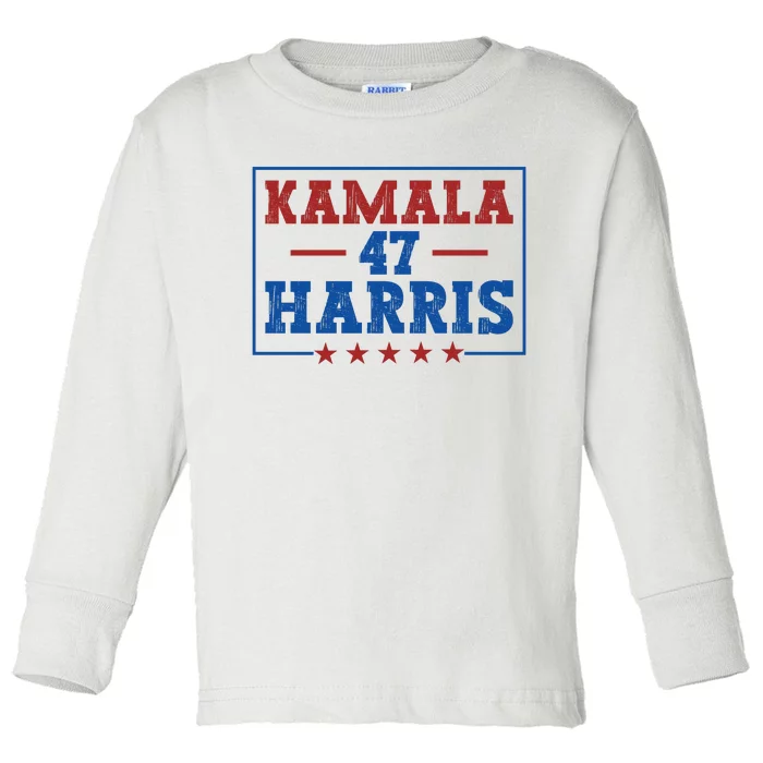 Kamala Harris 47 Toddler Long Sleeve Shirt