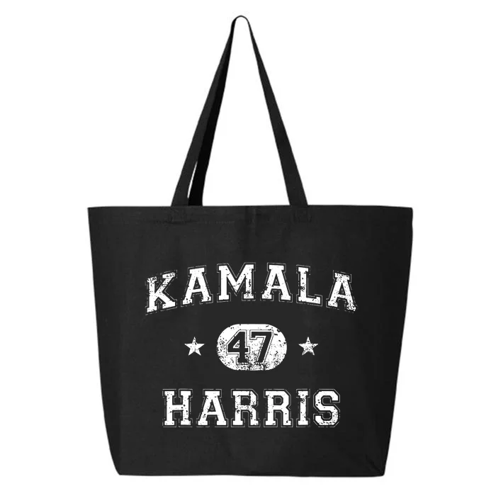 Kamala Harris 47th President Vintage Varsity Style 2024 25L Jumbo Tote