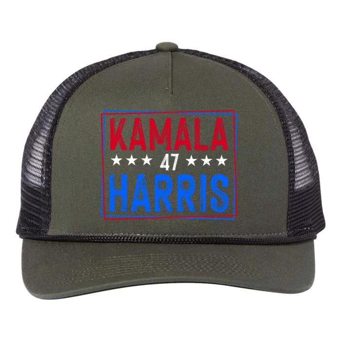 Kamala Harris 47 Tribute Graphic Retro Rope Trucker Hat Cap