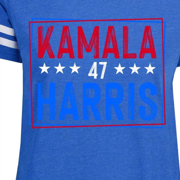 Kamala Harris 47 Tribute Graphic Enza Ladies Jersey Football T-Shirt