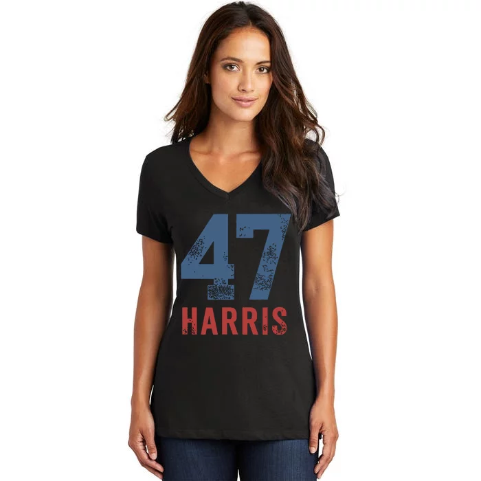 Kamala Harris 47 First Woman President Women's V-Neck T-Shirt