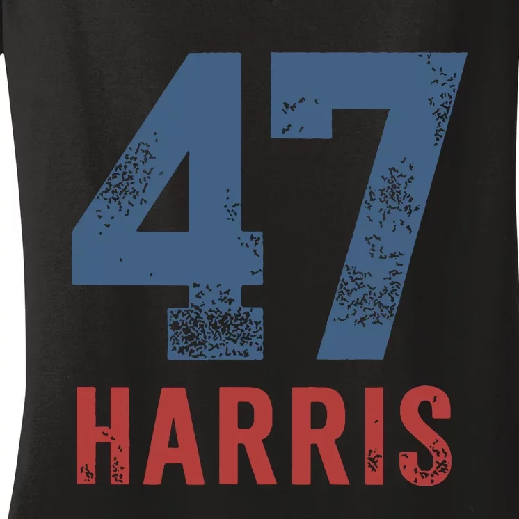 Kamala Harris 47 First Woman President Women's V-Neck T-Shirt