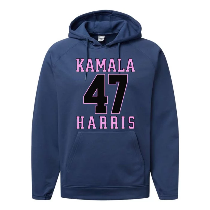 Kamala Harris 47th President Usa America 2024 Pin K Performance Fleece Hoodie