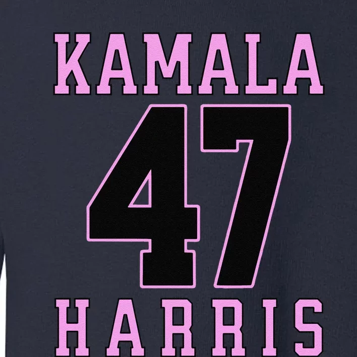 Kamala Harris 47th President Usa America 2024 Pin K Toddler Sweatshirt