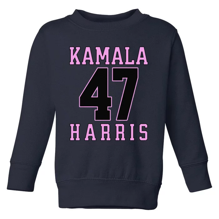 Kamala Harris 47th President Usa America 2024 Pin K Toddler Sweatshirt