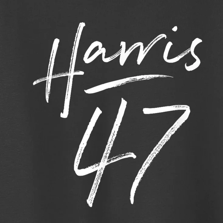 Kamala Harris 47 Feminine Script Harris 2024 Toddler T-Shirt