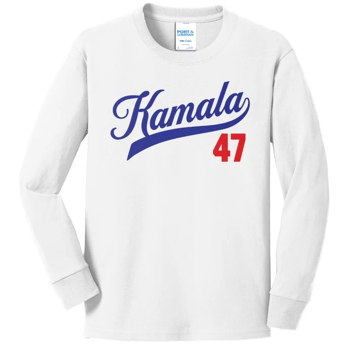 Kamala Harris 47 Th President Usa America 2024 Kids Long Sleeve Shirt