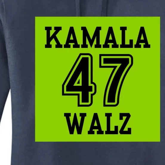 Kamala Harris 47 Jersey Walz Coach Election Liberal Vote Great Gift Women's Pullover Hoodie