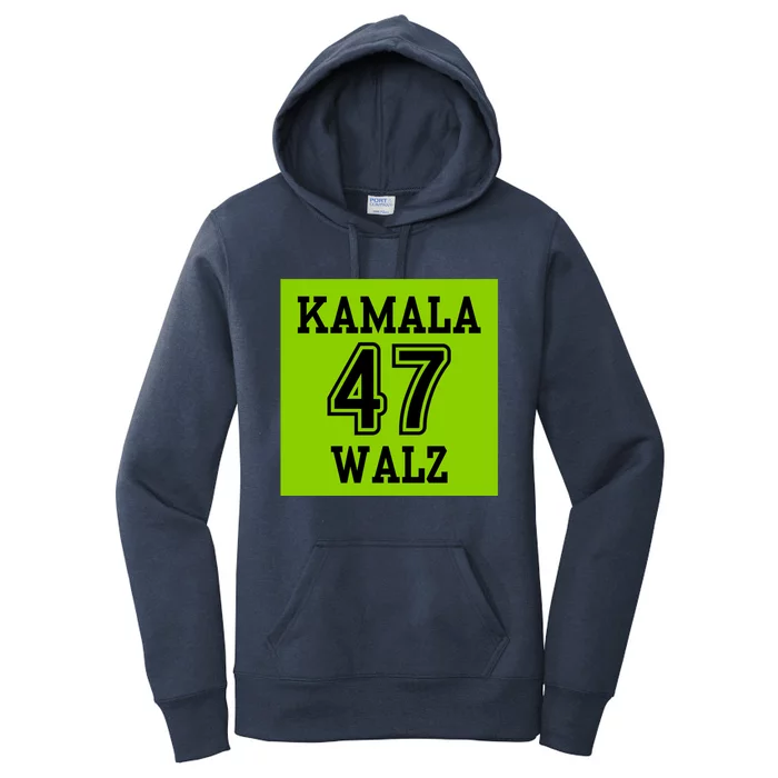 Kamala Harris 47 Jersey Walz Coach Election Liberal Vote Great Gift Women's Pullover Hoodie