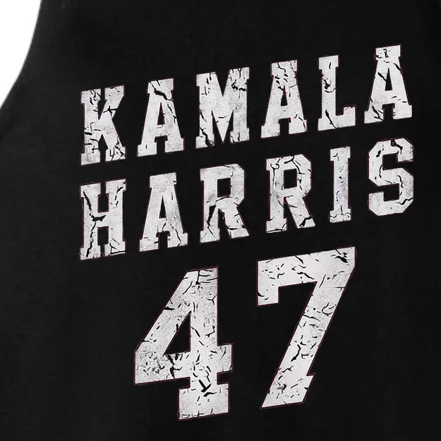 Kamala Harris 47 President Merchandise Ladies Tri-Blend Wicking Tank