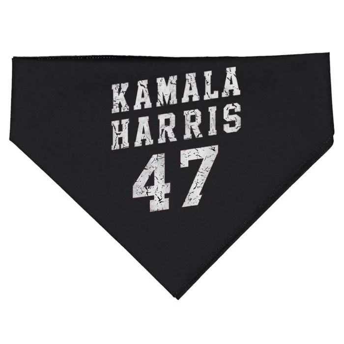 Kamala Harris 47 President Merchandise USA-Made Doggie Bandana