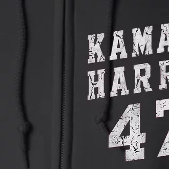 Kamala Harris 47 President Merchandise Full Zip Hoodie