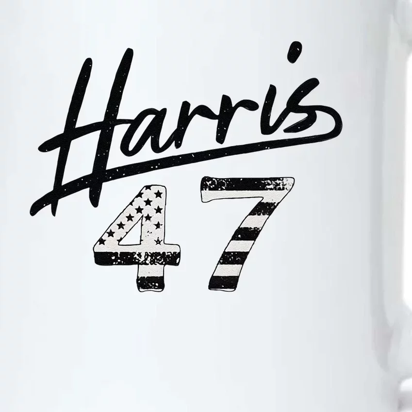 Kamala Harris 47 Feminine Script For Women Harris 2024 Black Color Changing Mug