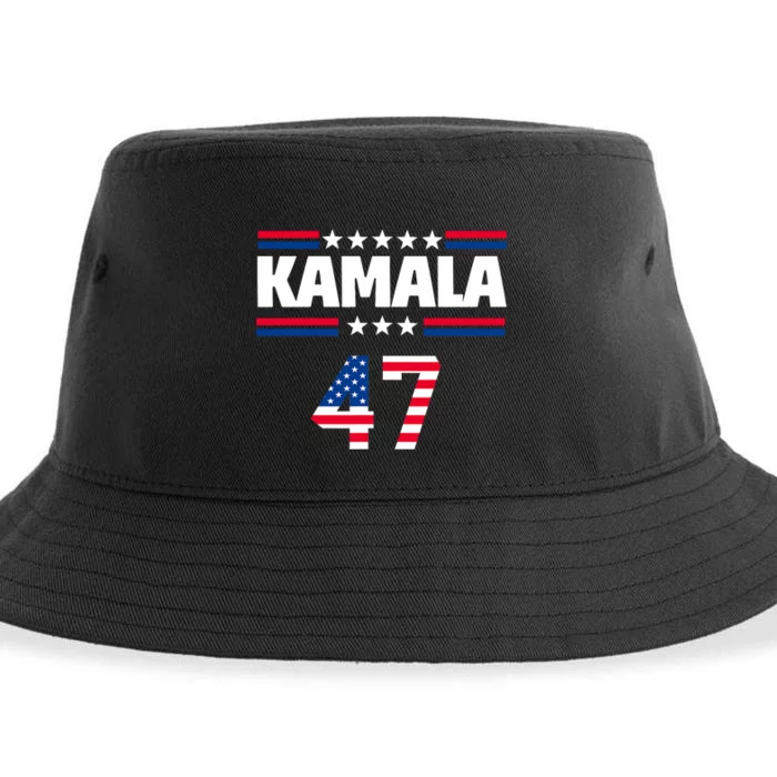 Kamala Harris 47 Th President Usa America 2024 Election Sustainable Bucket Hat