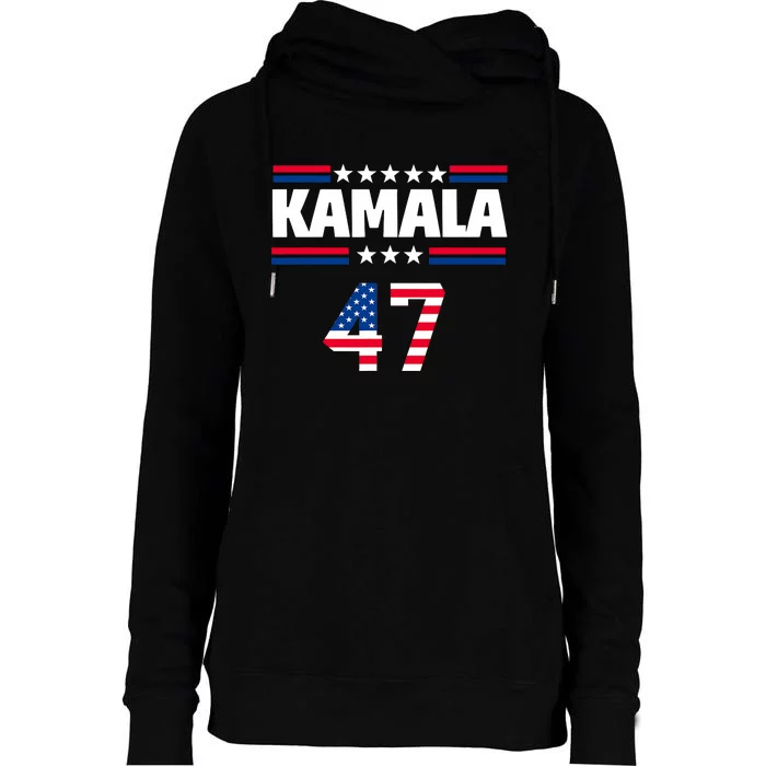 Kamala Harris 47 Th President Usa America 2024 Election Womens Funnel Neck Pullover Hood