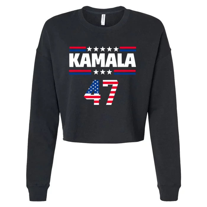 Kamala Harris 47 Th President Usa America 2024 Election Cropped Pullover Crew