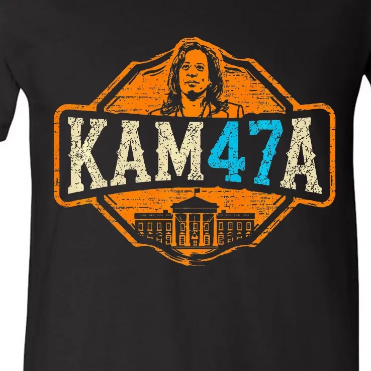 Kamala Harris 47 Madam President 2024 V-Neck T-Shirt